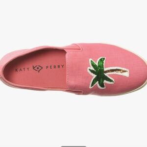 Katy Perry Women's The Kerry Sneaker, palm tree detail, size 9, like new